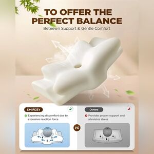 Emircey Contoured Memory Foam Cervical Neck Pillow